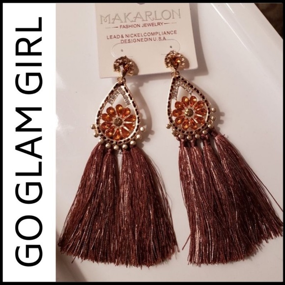 Glam Girl Fashion Jewelry - NWT Flower Tassel Earrings